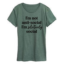 Instant Message Women's Selectively Social Tee