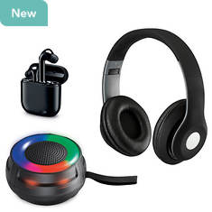 iLive Bluetooth Earbuds, Headphones, and Speaker Bundle - Opened Item