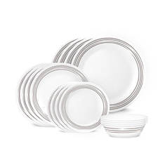 Corelle Brushed Silver Dinnerware 16-Piece Set