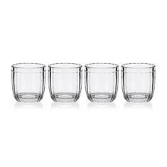 Fitz And Floyd Beaded Double Old Fashioned Glasses Set Of 4