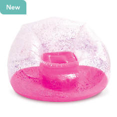 Three Cheers For Girls Pink Glitter Confetti Inflatable Chair