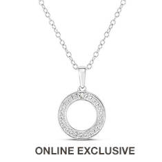 Jilco Diamond Sterling Silver Geometric Necklace