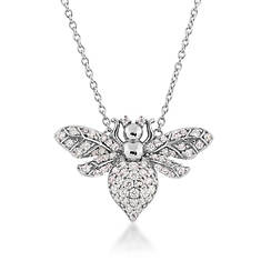 Silver Elegance Bee Necklace