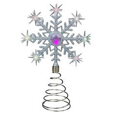 Northlight 11" Color Changing Twinkling Snowflake Christmas Tree Topper