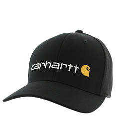 Carhartt Men's Rugged Flex Fitted Canvas Mesh-Back Logo Graphic Cap