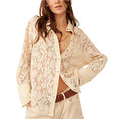 Free People Women's In Your Dreams Lace Buttondown