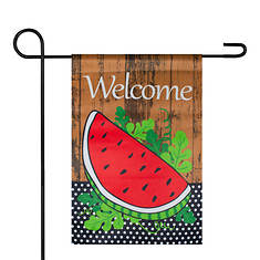 Northlight Welcome Watermelon Slice Outdoor Garden Flag 12.5" x 18"