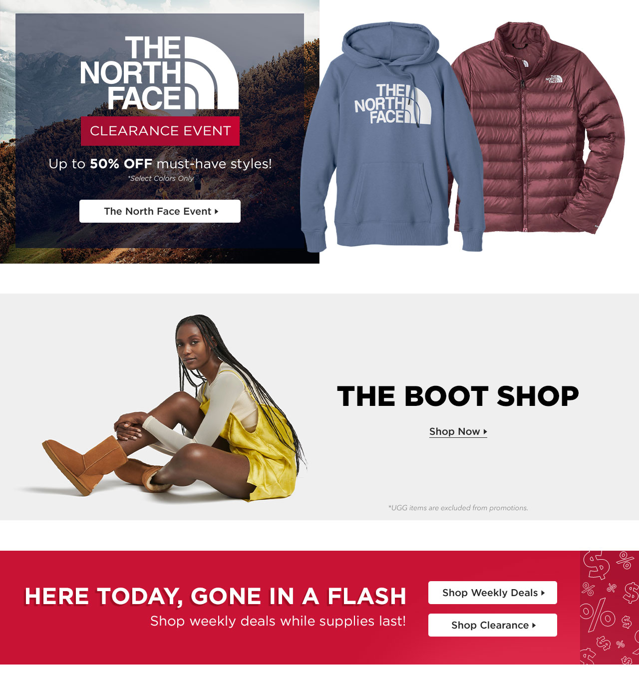 Shop The North Face Clearance Event, Boots and Weekly Deals