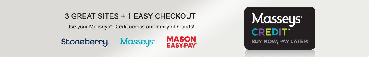 Your credit plan - only better! Use your Masseys Credit across our family of brands. Click or tap to learn more now.