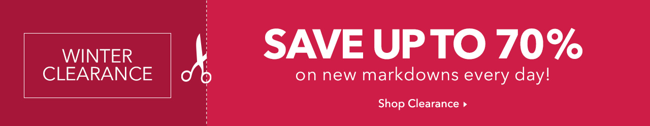 Save up to 70% on new markdowns. Shop Clearance Now
