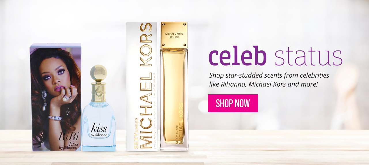 Shop star-studded scents from celebrities like Rihanna, Michael Kors and more!