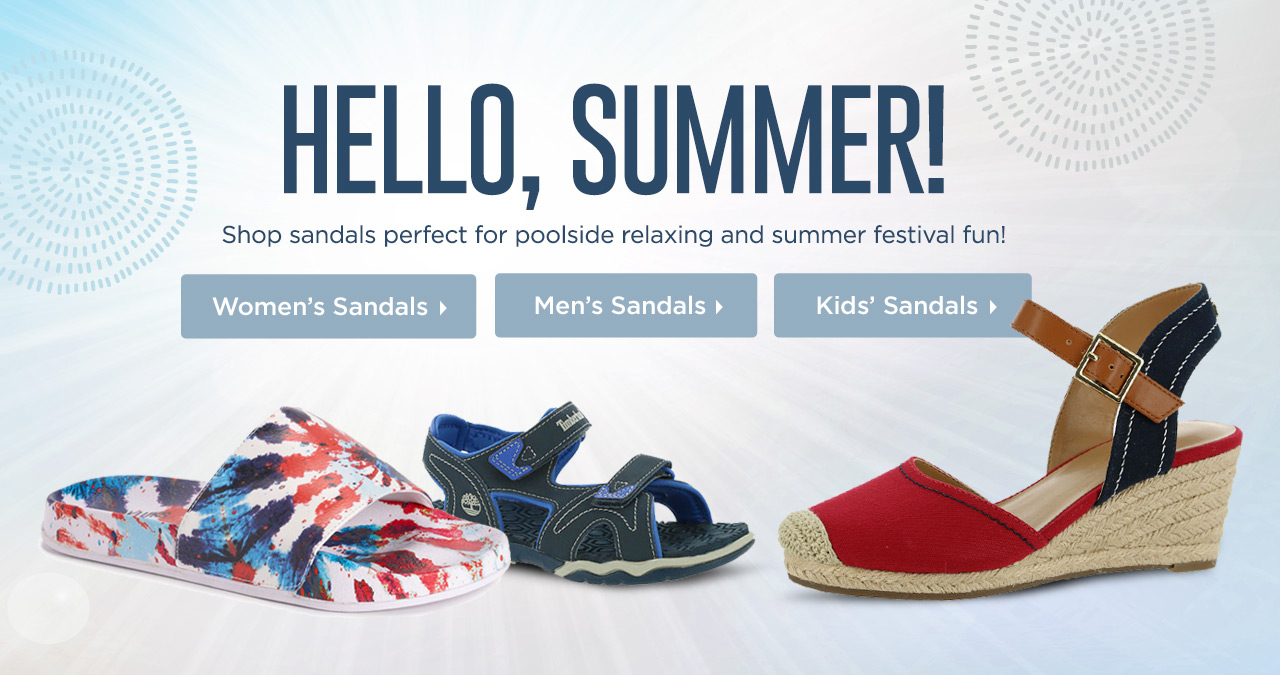 Shop sandals perfect for poolside relaxing and summer festival fun!