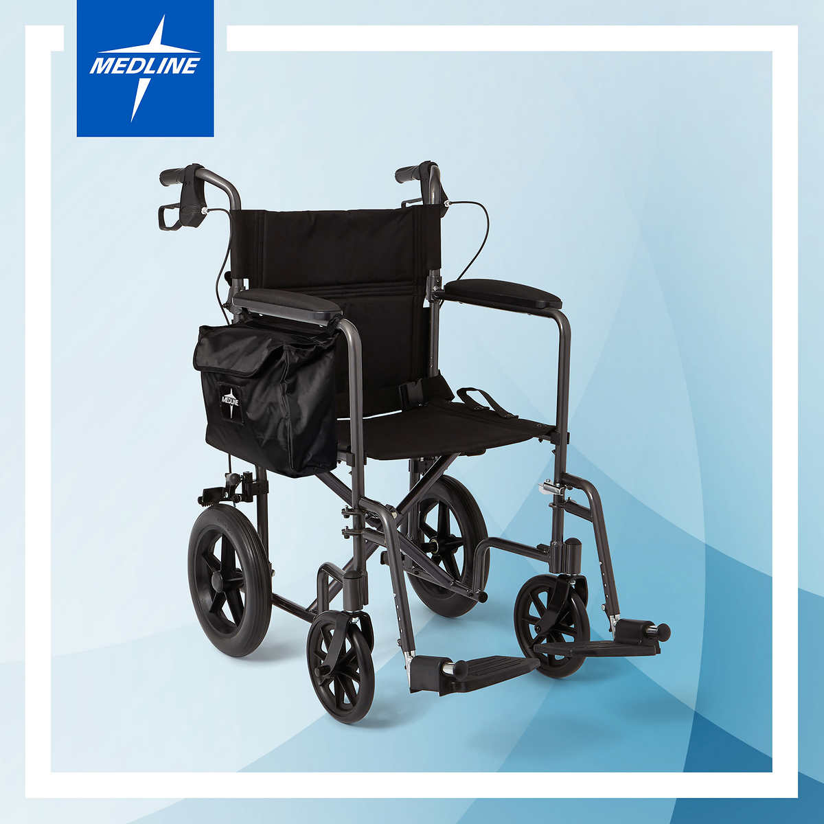Medline Elite Aluminium Transport Wheelchair Titanium Grey Costco