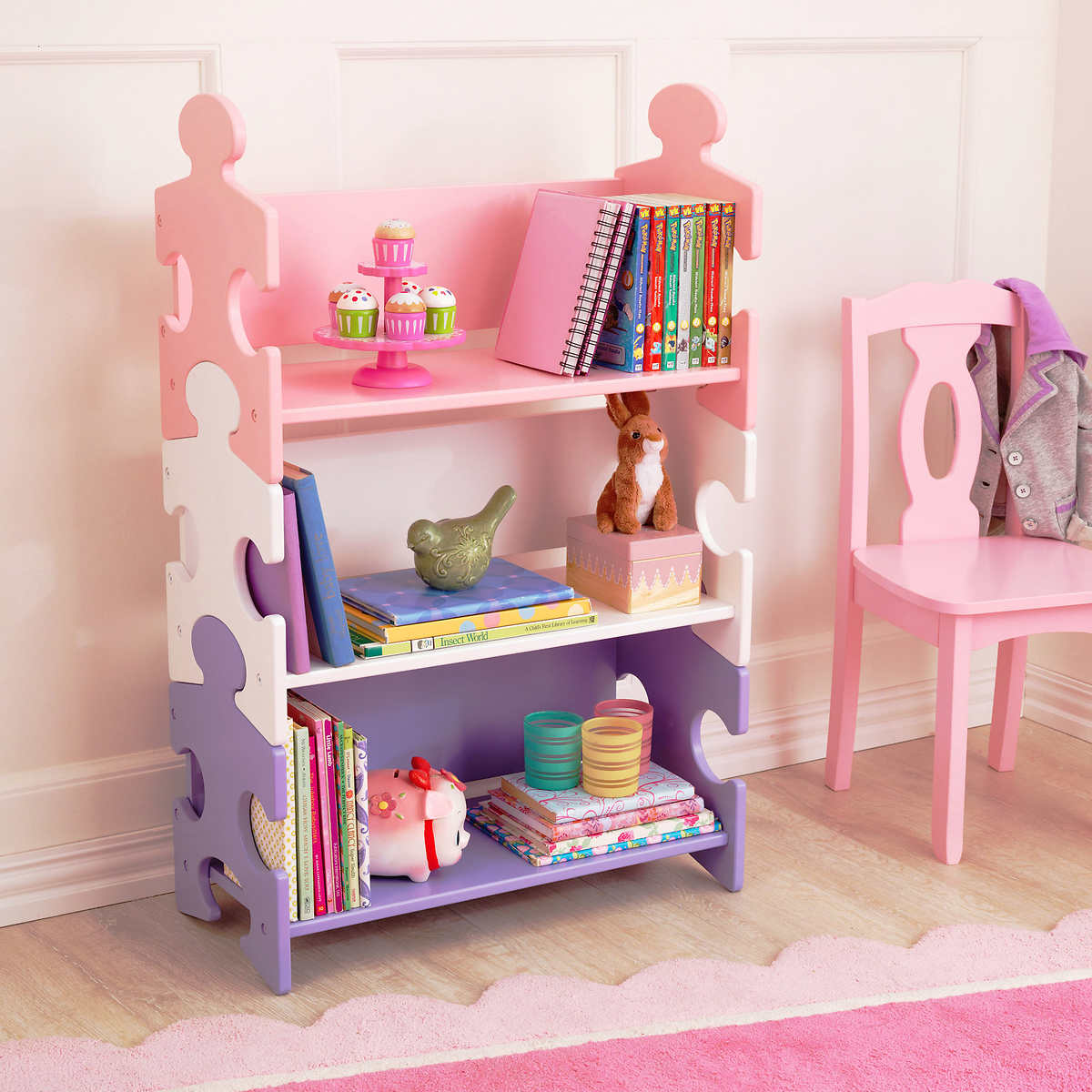 Kidkraft Puzzle Book Shelf Pastel