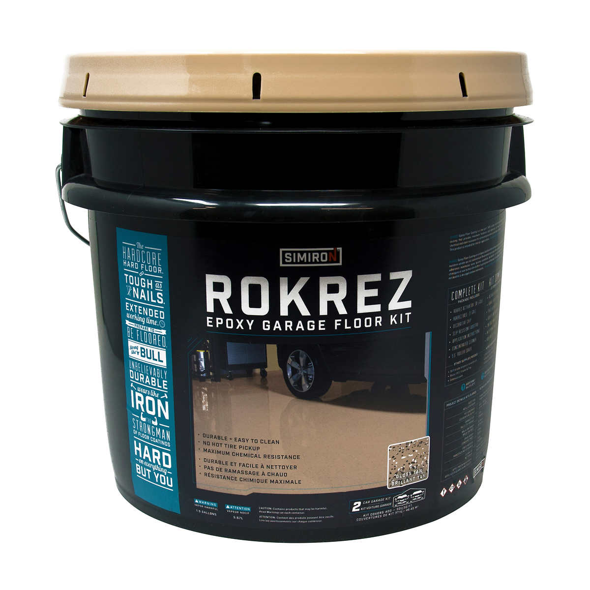 Rokrez Epoxy Floor Coating Kit With Chips And Additive Costco