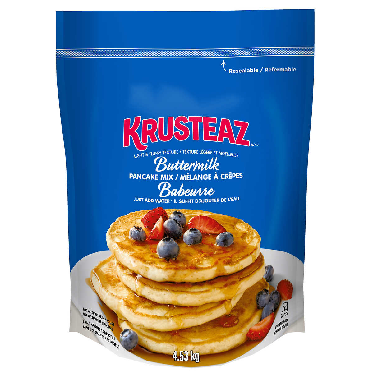 Krusteaz Pancake Mix Buttermilk 4 53 Kg Costco.