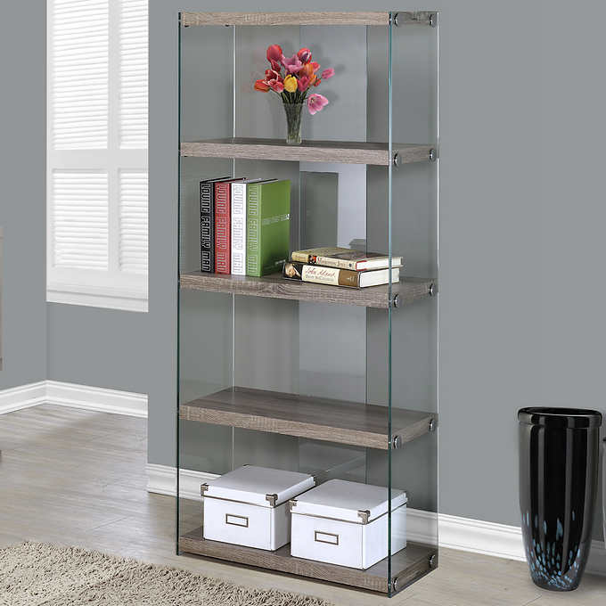 Bookcase With Tempered Glass Costco, Bookcase With Glass Doors Costco