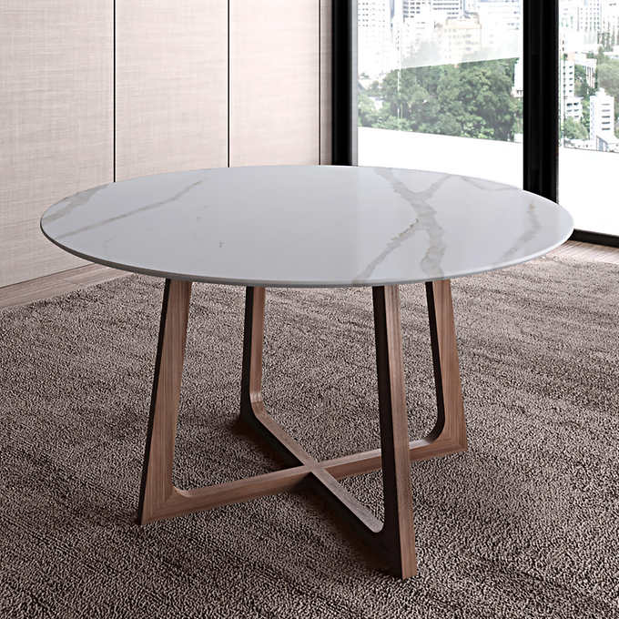 Adelaide White Round Table Costco, Wood Dining Table Costco