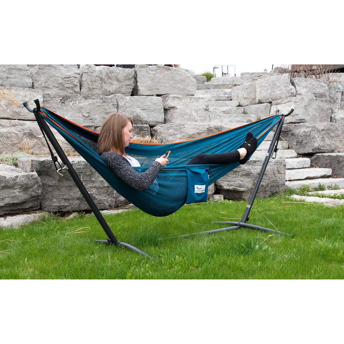 Cameo Vivere C8SPSN-CA Hammock with Stand