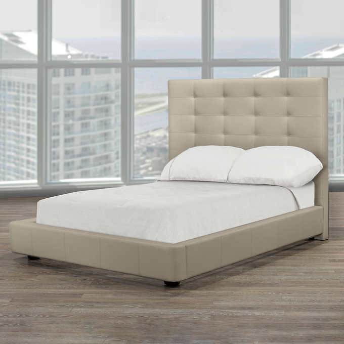 Urbania Top Grain Leather King Bed Costco, Leather King Bed