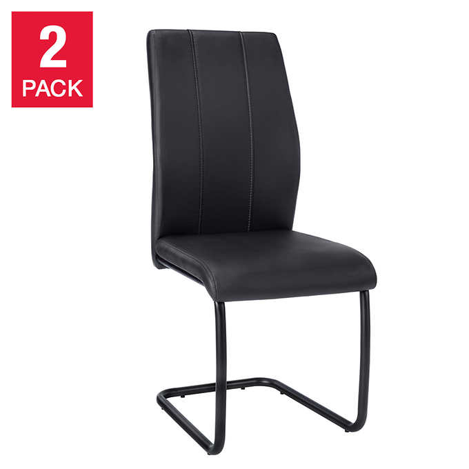 Geri Contemporary Dining Chair 2 Pack, Costco Leather Dining Chairs
