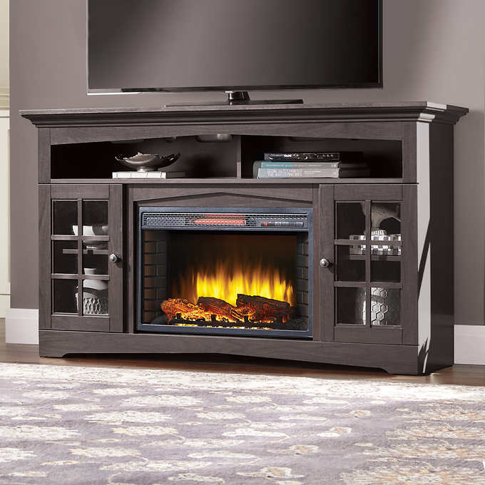 Muskoka Huntley 59 In Media Electric, Tv Console Table With Fireplace Costco