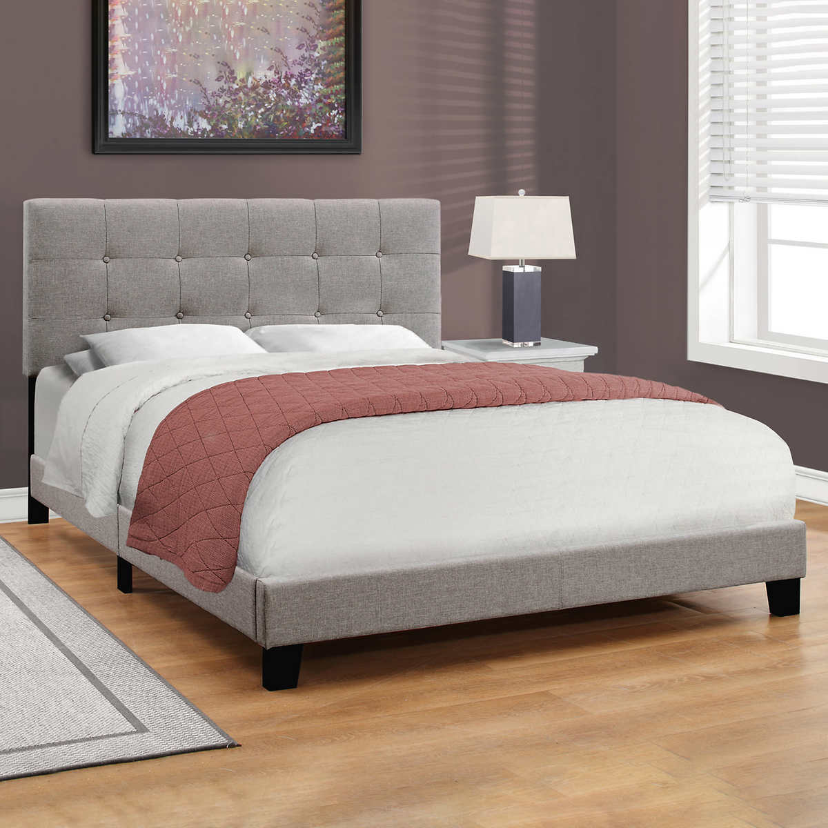 Clancy Grey Modern Queen Bed Costco, Costco Bed Frame Assembly