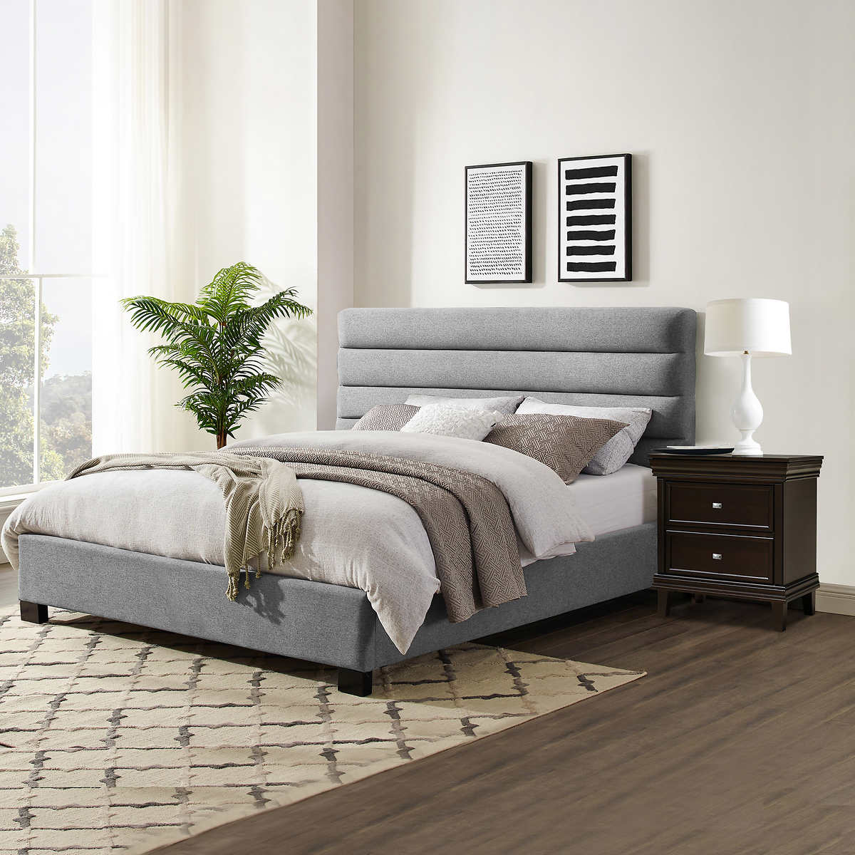 Albury Upholstered Queen Bed Grey Costco, Costco King Bed Frame Canada