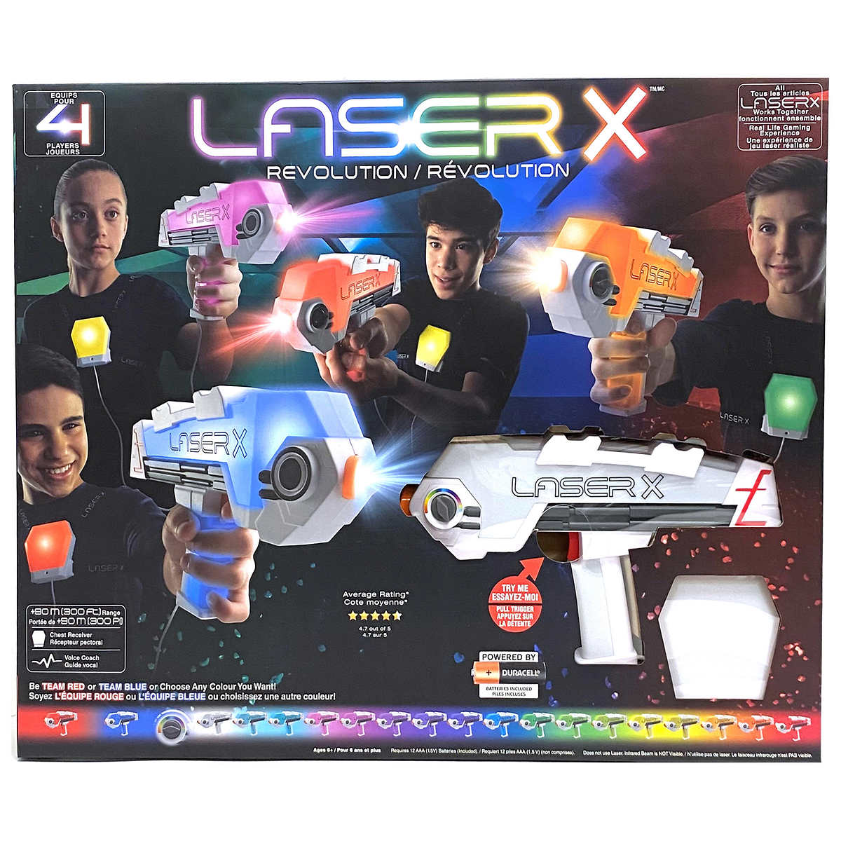 Laser X Revolution 4 Blaster Laser Tag Toy Game 4 Player Set 