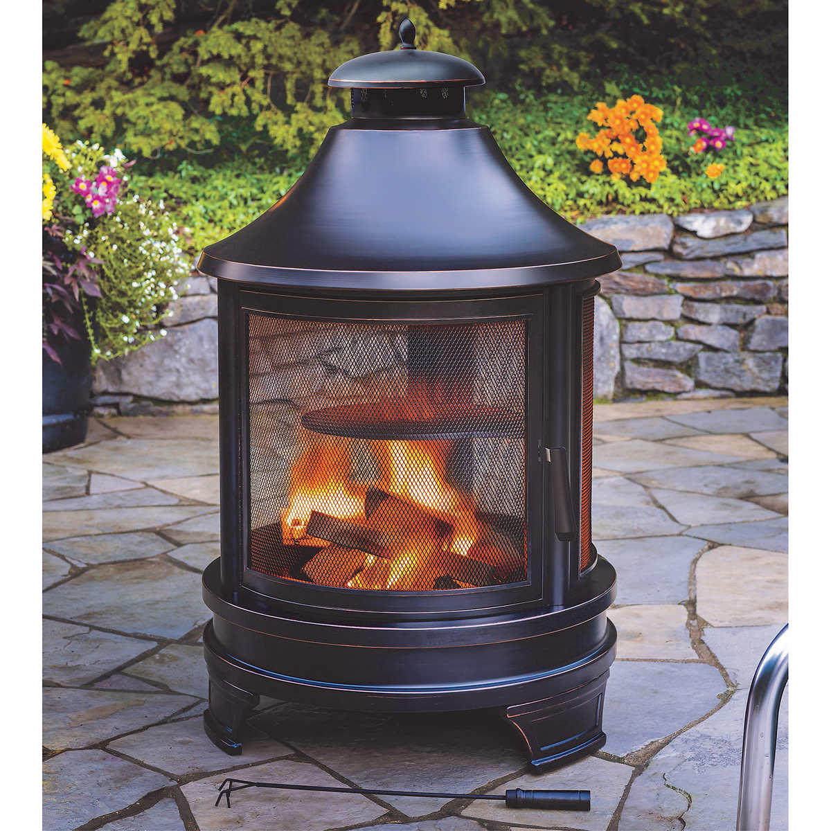 Outdoor Wood Burning Round Cooking Pit, Propane Fire Pit Costco