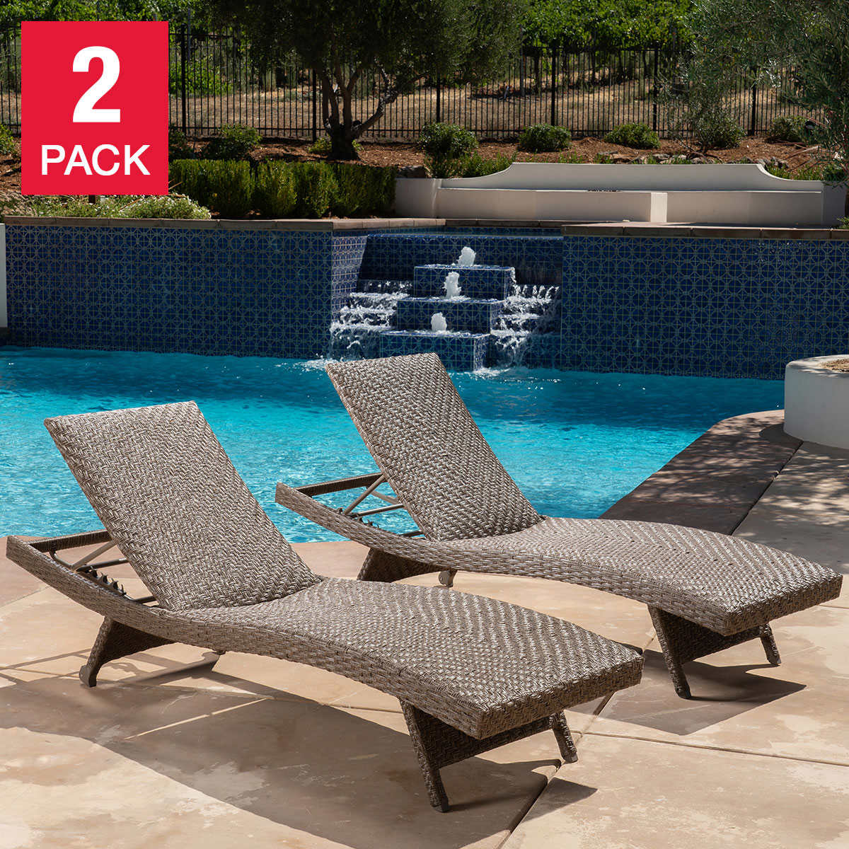 2 Pack Patio Loungers Costco, Outdoor Patio Lounge Chairs Canada