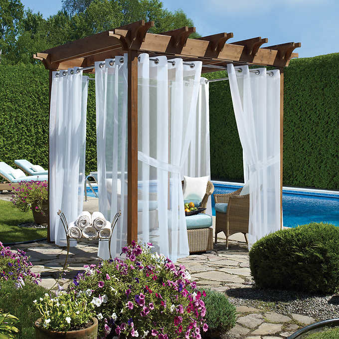 Couture Outdoor Curtain Panel 2 Pack, Patio Shades Costco
