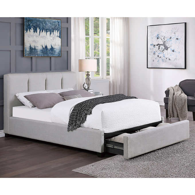 Cami Modern Upholstered King Storage, Costco Sleigh Bed King Size