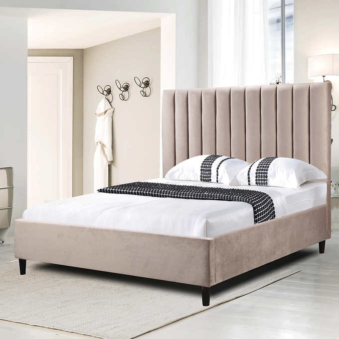 Luna Modern Queen Platform Bed With, Costco Ca King Size Bed Sheets