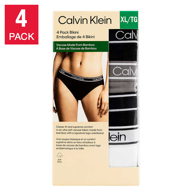 Calvin Klein Women's Bamboo Bikini, 4-pack | Costco