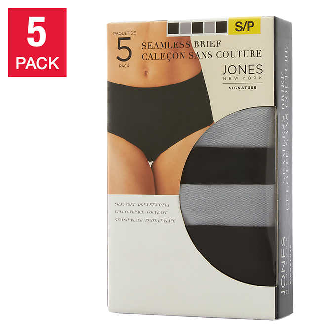 Jones New York Women's Seamless Briefs, 5-pack