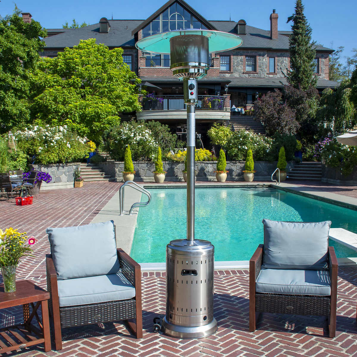 Paramount Stainless Steel Patio Heater, Outdoor Heating Lamps Costco