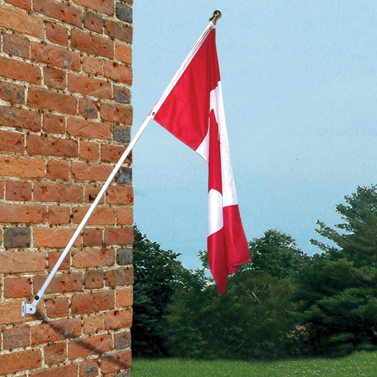 Without Flag,Black Yeesun Flag Pole,6FT Canada Flagpole with Mounting Bracket for 3’ x 5’ Canada Flag for House Porch & Outdoor Use,360° Tangle Resistant Technology and Wall Mount Flag Pole Kit