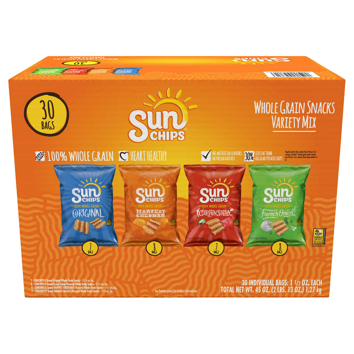 Sun Chips Variety Pack 1 5 Oz 30 Count