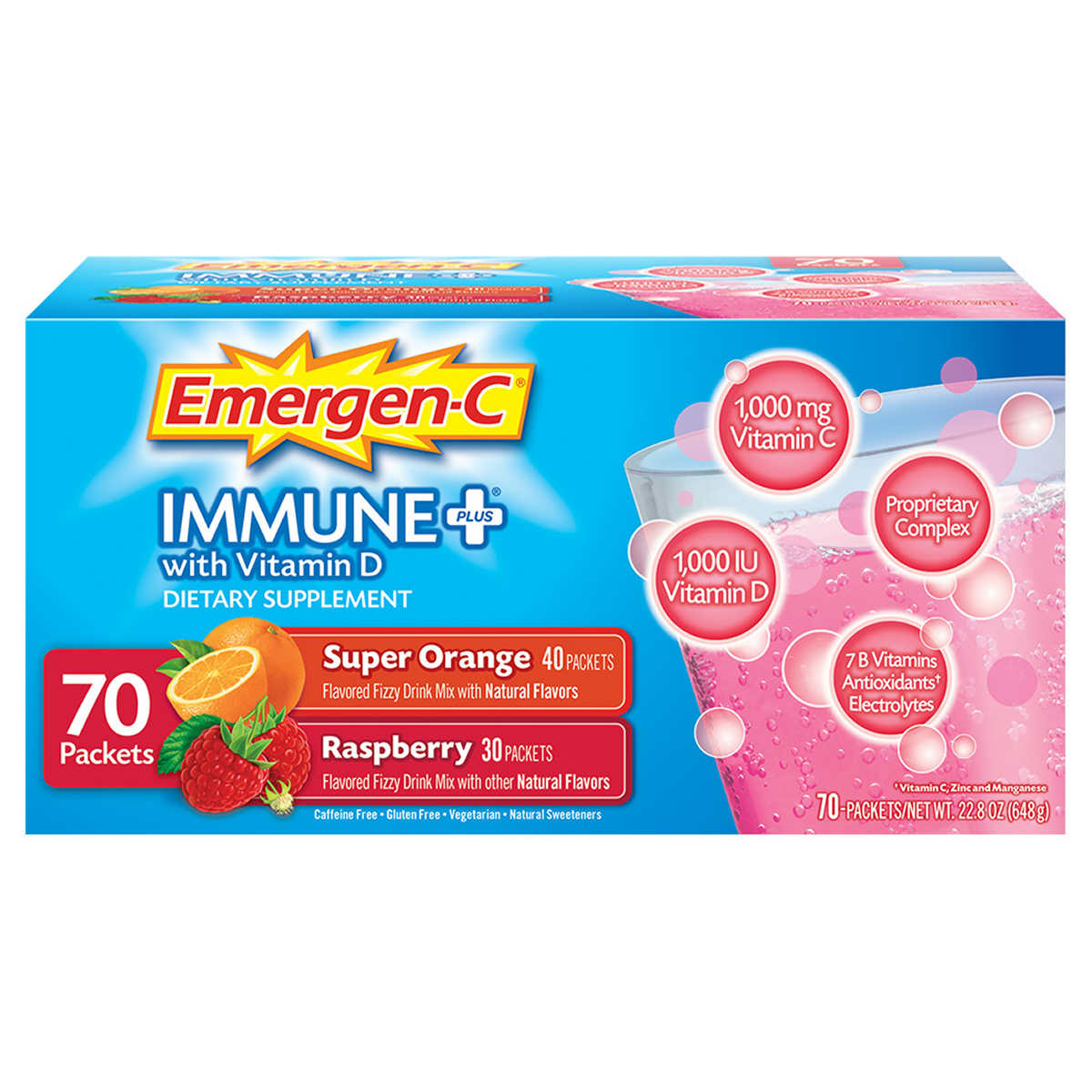 Emergen C Immune Plus 70 Packets Costco