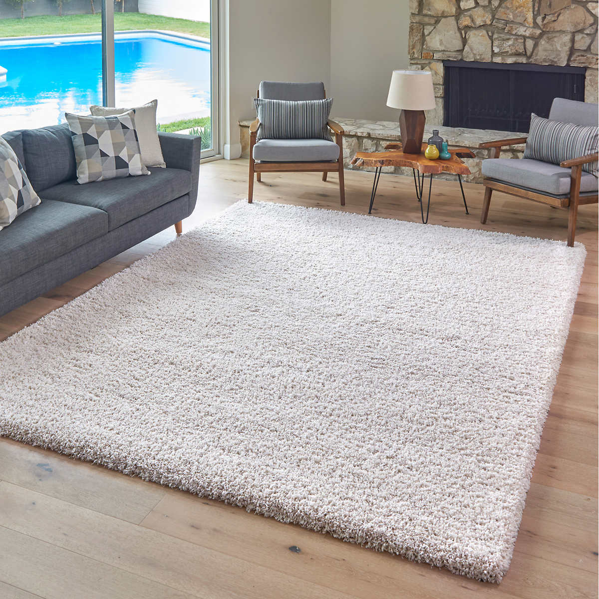 CHAMPAGNE SMALL TO LARGE  SHAGGY RUG RUNNERS THICK 5CM PILE WAREHOUSE CLEARANCE 