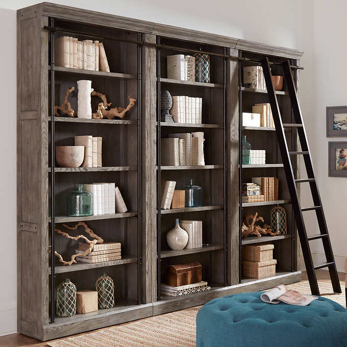 Tuscan 3 Piece Bookcase Wall And Ladder