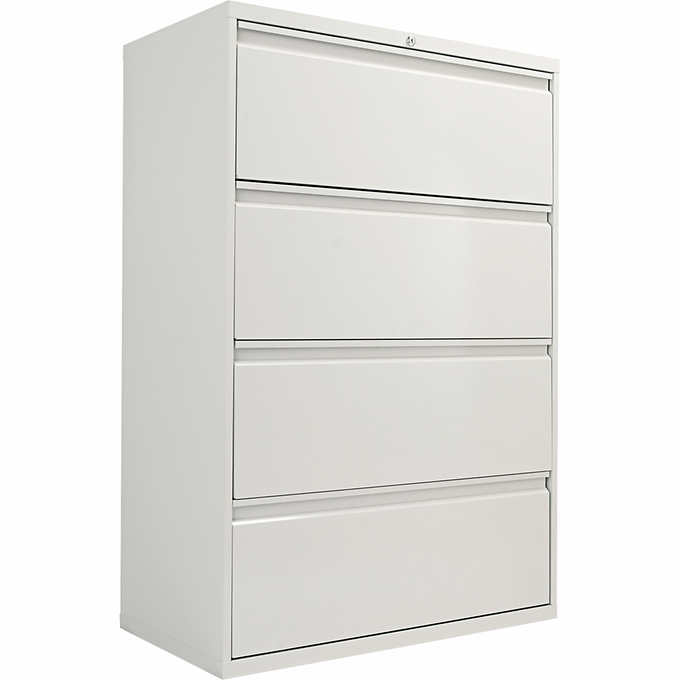 Alera 36 W 4 Drawer Lateral File Costco, Metal File Cabinet 4 Drawer Horizontal
