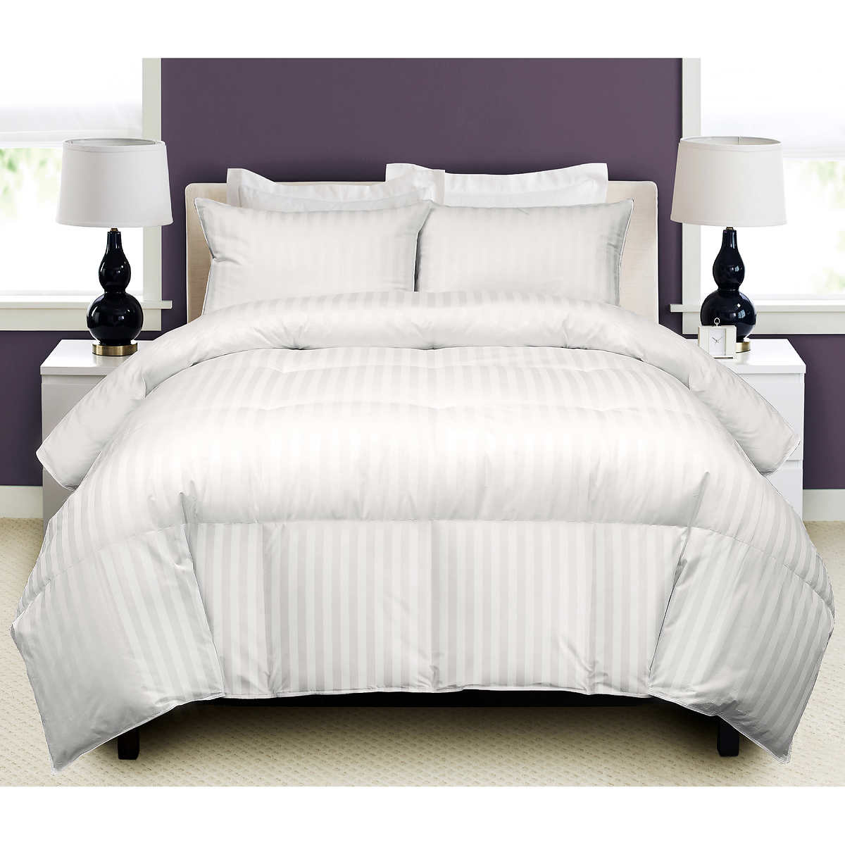 Hotel Grand White Goose Down Comforter, Extra Large California King Duvet Cover