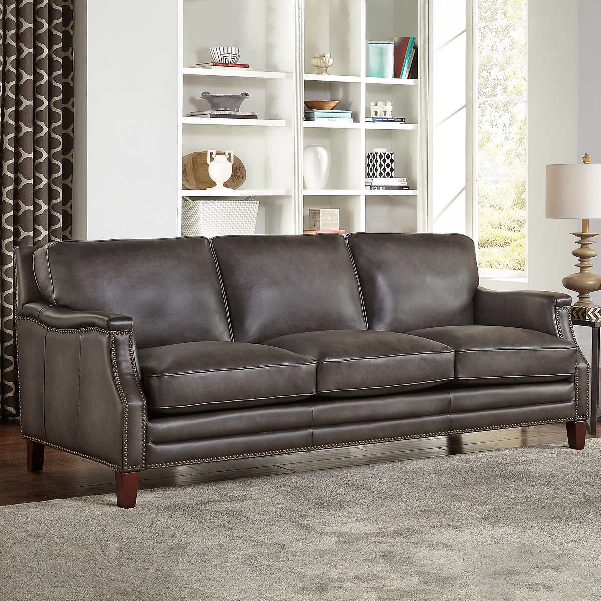 Edgewood Top Grain Leather Sofa Costco, Top Grain Leather Couch Set