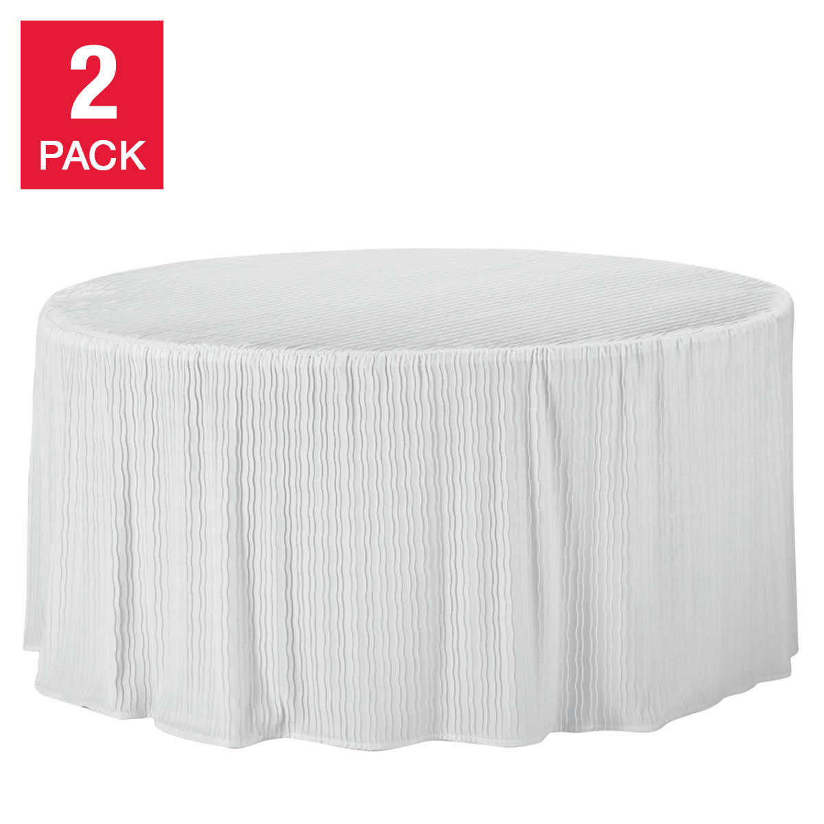60 Round Table Cloth 2 Pack Costco, How Many Chairs Fit Around A 32 Round Tablecloth