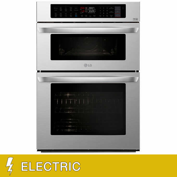 Lg 6 4 Cu Ft Wi Fi Enabled Combination Double Wall Oven With Infrared Heating And Built In Microwave Costco - Best 24 Inch Double Wall Ovens