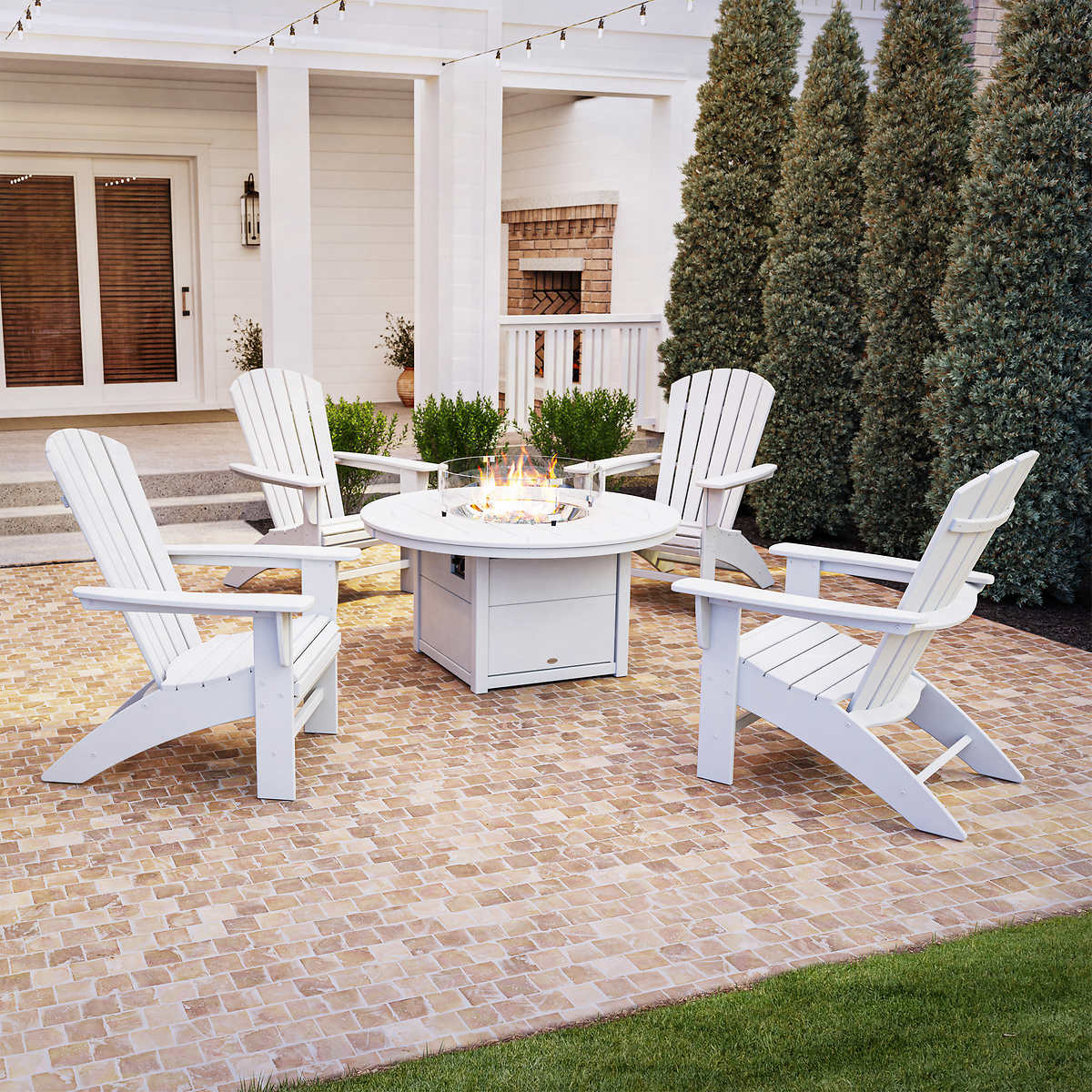 Portside 5 Piece Sback Fire, Polywood Fire Pit Table Reviews