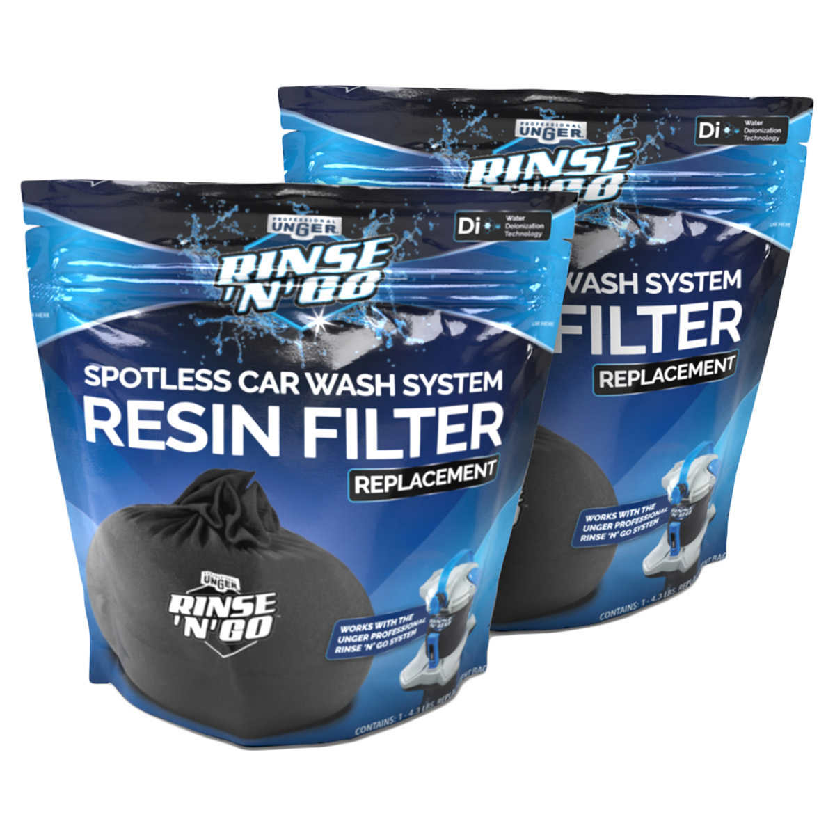Unger Professional Rinse'n'Go Plus Spotless Car Wash Resin Filter  Replacement 2-pack