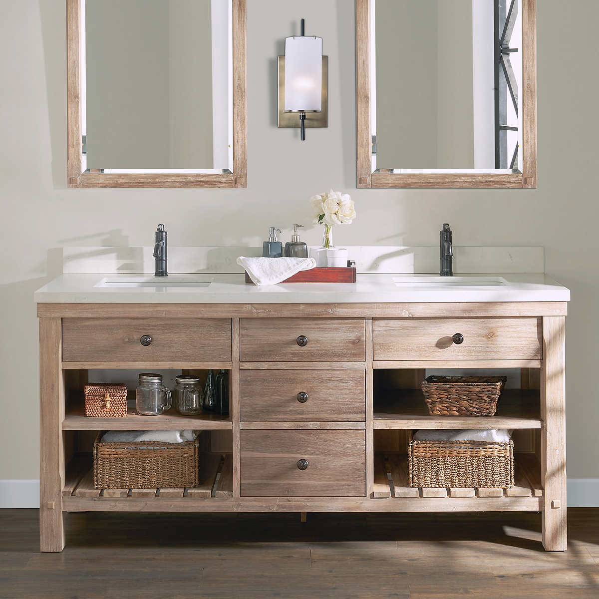 Elbe Rustic 72 Double Sink Vanity By, What Is The Standard Size For A Double Sink Vanity